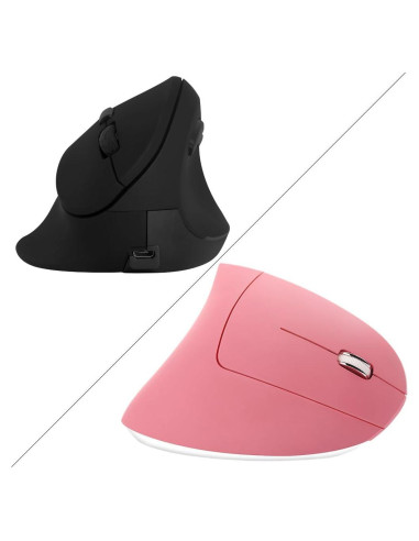 Ratón Vertical Ergonómico Inalámbrico Share Sunshine Rosa 1600 DPI