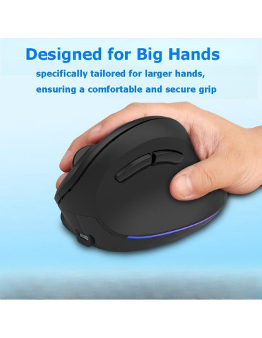 Ratón Vertical Ergonómico Inalámbrico Share Sunshine Rosa 1600 DPI