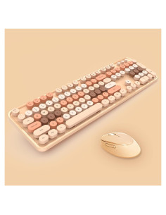 Combo Teclado y Ratón Inalámbrico Lomiluskr 2.4G Colorido