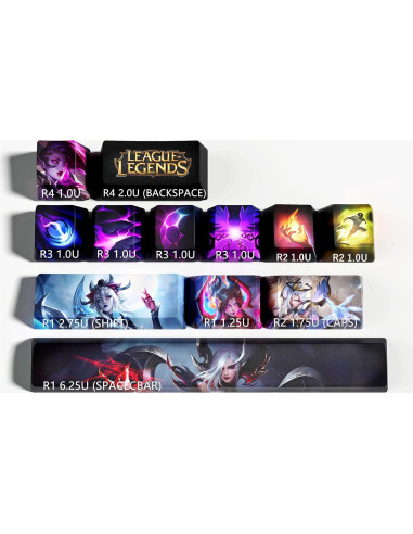 Conjunto de Teclas PBT para Teclados Mecánicos MX Morgana 12 Piezas