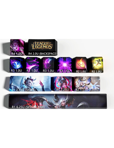 Conjunto de Teclas PBT para Teclados Mecánicos MX Morgana 12 Piezas