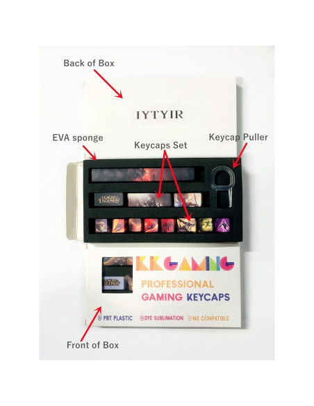 Conjunto de Teclas PBT para Teclados Mecánicos MX Morgana 12 Piezas