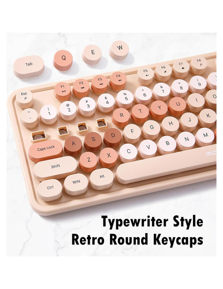 Combo Teclado y Ratón Inalámbrico Lomiluskr 2.4G Colorido