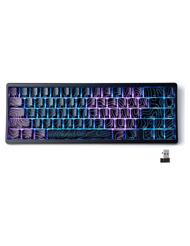 Teclado Mecánico Inalámbrico HITIME M67 RGB 60% QMK/VIA Negro