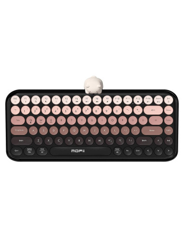Teclado Inalámbrico Compacto Lomiluskr TKL Retro Negro
