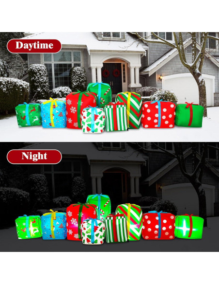 Caja de Regalo Inflable Gigante Navidad Sosation 2.59 kg 2.74 m Caja de Regalo Inflable Gigante Navidad Sosation 2.59 kg 2.74 m