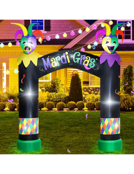 Arco Inflable de 3M VIKIMORA con Luces LED - Decoración Mardi Gras Arco Inflable de 3M VIKIMORA con Luces LED - Decoración Mardi Gras