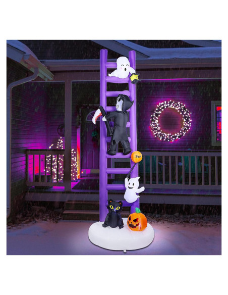 Escalera Inflable Gigante Joliyoou 3.05M Halloween con Luces