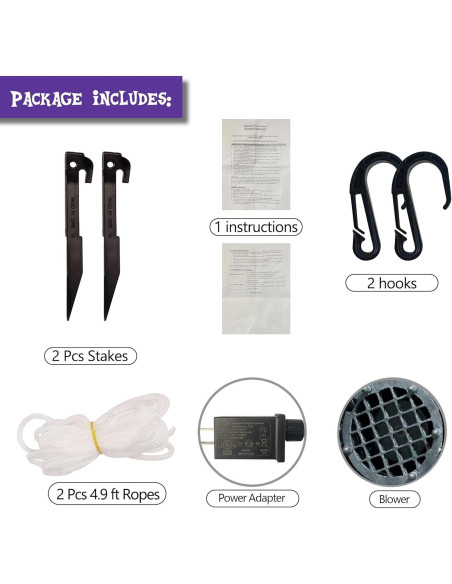 Escalera Inflable Gigante Joliyoou 3.05M Halloween con Luces