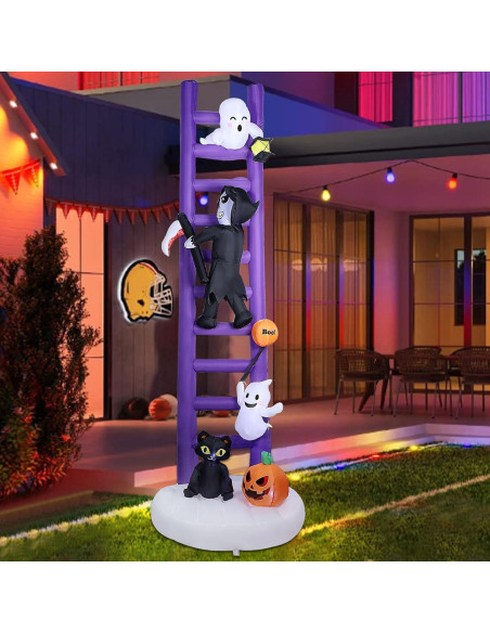 Escalera Inflable Gigante Joliyoou 3.05M Halloween con Luces