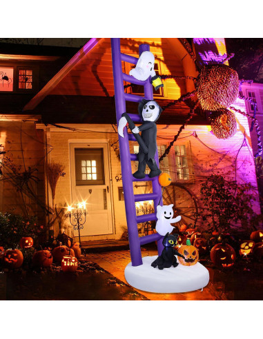 Escalera Inflable Gigante Joliyoou 3.05M Halloween con Luces