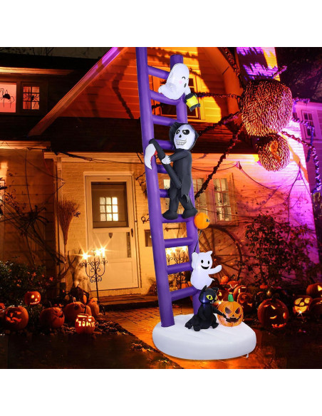 Escalera Inflable Gigante Joliyoou 3.05M Halloween con Luces