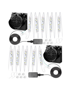 Juego de Ventiladores Inflables Wettal 12V 1.2A con Luces LED