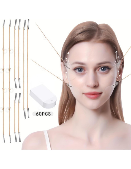 Cinta de levantamiento facial Habodd 60 parches transparentes