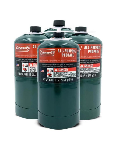 Cilindros de Combustible de Propano Coleman 4 unidades 450 g