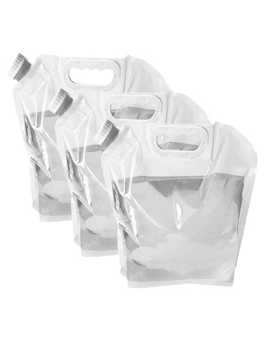 Bolsa de Agua Plegable Ellsang 5L - 3 Paquetes, Libre de BPA