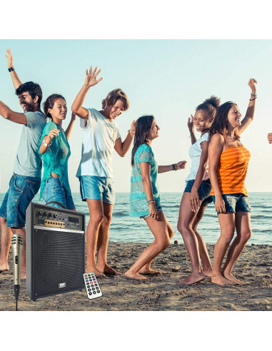 Amplificador PA Portátil EMB 300W con Bluetooth y Micrófono