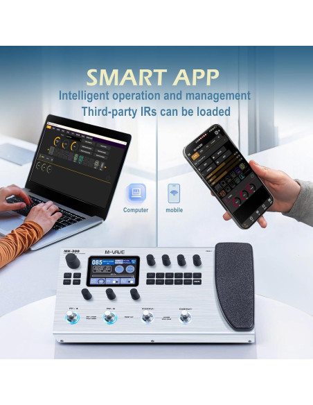 Procesador de Efectos MK-300 de Bajo - 320+ Efectos, 10H Batería