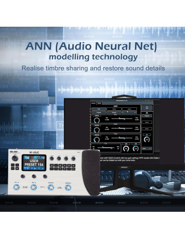 Procesador de Efectos MK-300 de Bajo - 320+ Efectos, 10H Batería