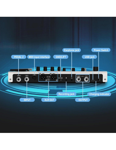 Procesador de Efectos MK-300 de Bajo - 320+ Efectos, 10H Batería