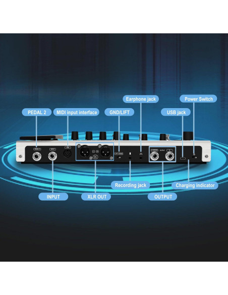 Procesador de Efectos MK-300 de Bajo - 320+ Efectos, 10H Batería