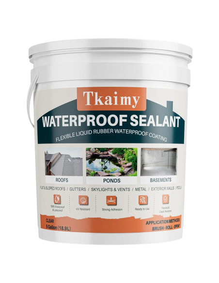 Sellador Impermeable Líquido Tkaimy 18.93L Transparente