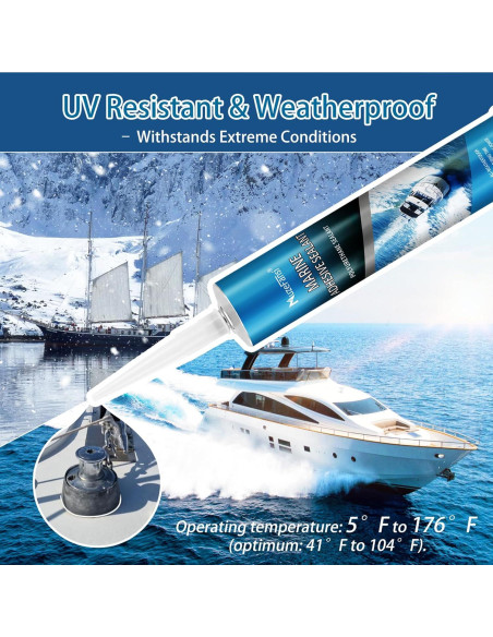 Sellador Marino 5200 MuzeFansi 2 Paquete 10oz Impermeable UV