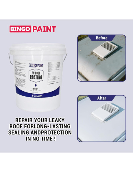 Recubrimiento de Techo RV BingoPaint 3.785L Membrana Impermeable