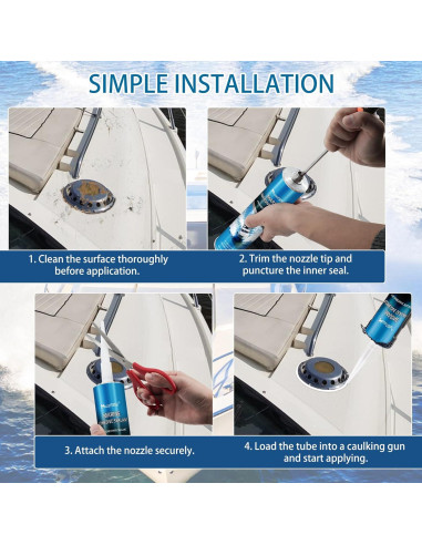 Sellador Marino 5200 MuzeFansi 2 Paquete 10oz Impermeable UV