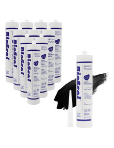Sellador de Silicona BioSeal 100% Negro 0.29 kg Impermeable
