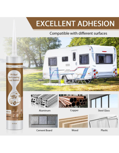 Sellador de Techo Autonivelante Dongxw para RV - 2 Paquetes