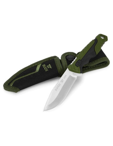 Cuchillo de Caza Pequeña Buck Verde 9.66 cm Acero Inoxidable