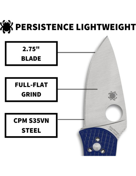 Cuchillo de bolsillo Spyderco Persistence Lightweight 6.99cm FRN azul