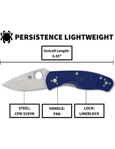 Cuchillo de bolsillo Spyderco Persistence Lightweight 6.99cm FRN azul