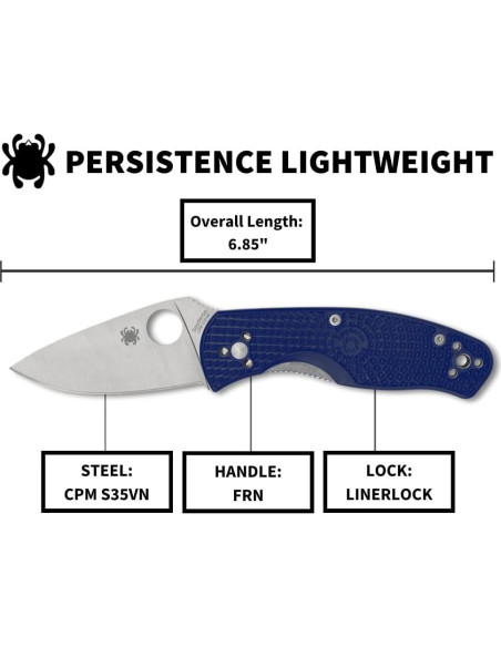 Cuchillo de bolsillo Spyderco Persistence Lightweight 6.99cm FRN azul