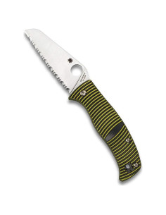 Cuchillo Spyderco Caribbean Salt Sheepfoot 9.4 cm G-10 Negro/Amarillo