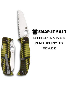 Cuchillo Spyderco Caribbean Salt Sheepfoot 9.4 cm G-10 Negro/Amarillo 2