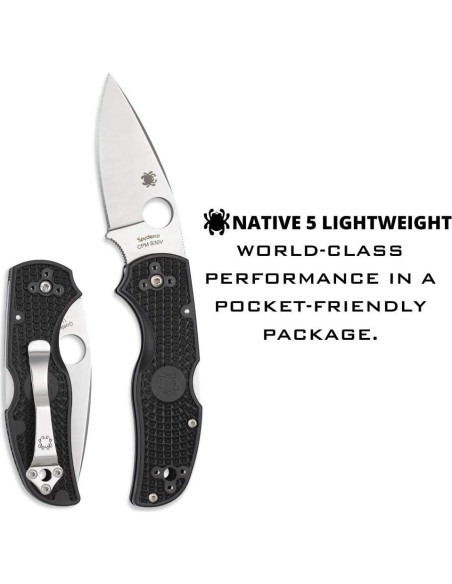 Cuchillo Spyderco Native 5 Lightweight 7.49 cm Acero S30V Negro Cuchillo Spyderco Native 5 Lightweight 7.49 cm Acero S30V Negro