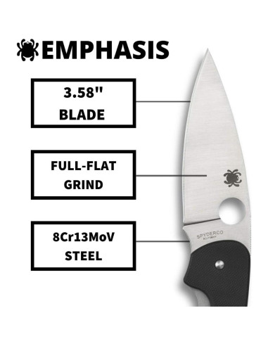 Cuchillo Plegable Spyderco Emphasis 9.1 cm Acero Inoxidable