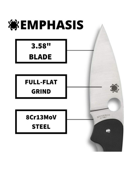 Cuchillo Plegable Spyderco Emphasis 9.1 cm Acero Inoxidable