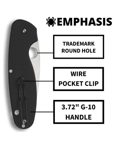 Cuchillo Plegable Spyderco Emphasis 9.1 cm Acero Inoxidable
