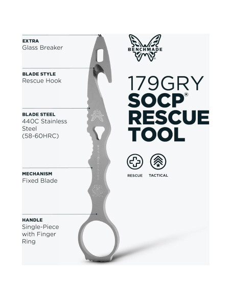 Herramienta de Rescate Benchmade SOCP 179 con Funda Negra