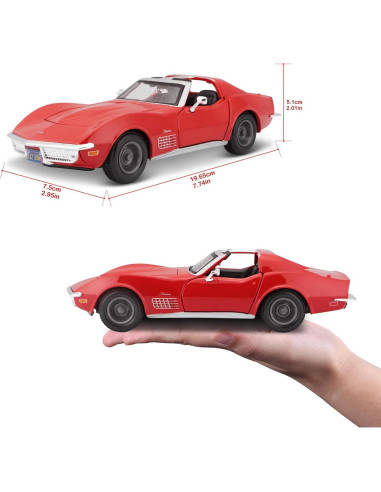 Maisto Chevrolet Corvette 1970 Diecast 1:24 Rojo