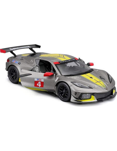 Modelo a Escala 1:24 Bburago Chevrolet Corvette C8.R Amarillo