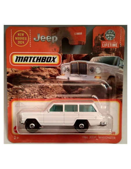 Jeep Wagoneer 1964 Matchbox Blanco 11x11 cm Coche Coleccionista Jeep Wagoneer 1964 Matchbox Blanco 11x11 cm Coche Coleccionista