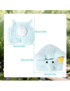 Conjunto de Ropa para Muñecas Lyreh - Mono y Sombrero Elefante Azul 2