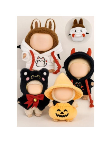 Conjunto de Ropa de Halloween para Muñecas 17cm Gato Nocturno