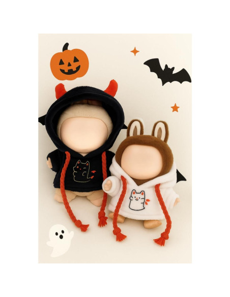 Conjunto de Ropa de Halloween para Muñecas 17cm Gato Nocturno Conjunto de Ropa de Halloween para Muñecas 17cm Gato Nocturno