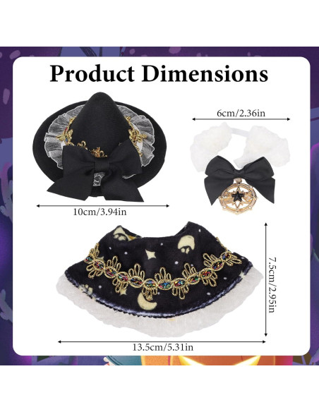 Conjunto de Ropa para Muñecas 17cm Penitue Halloween Negro