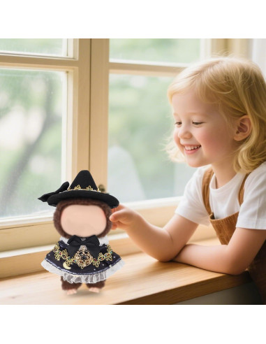 Conjunto de Ropa para Muñecas 17cm Penitue Halloween Negro